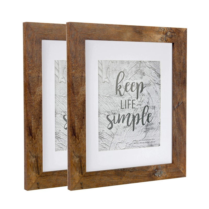 kennethan Rotten Brown 8x10 inch Picture Frame 2 Pcs Wooden frame for table and wall,for home decoration,holiday gift - Image 1